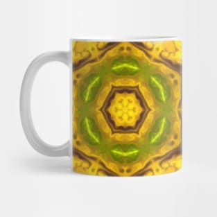 Psychedelic Hippie Flower Yellow and Purple Mug